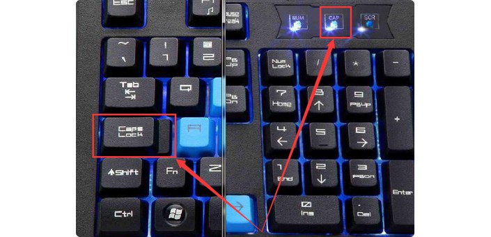 二、鍵盤CapsLock指示燈！